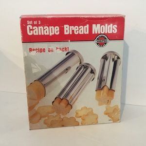 Canapé Bread molds. Lot of 3. New boxed.